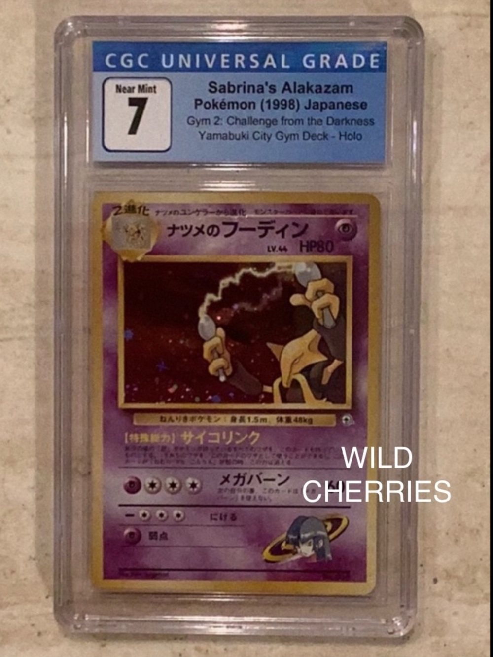 Sabrina’s Alakazam 1998 Japanese Pokemon Gym 2 Challenge No. 065 Holo CGC 7 #65